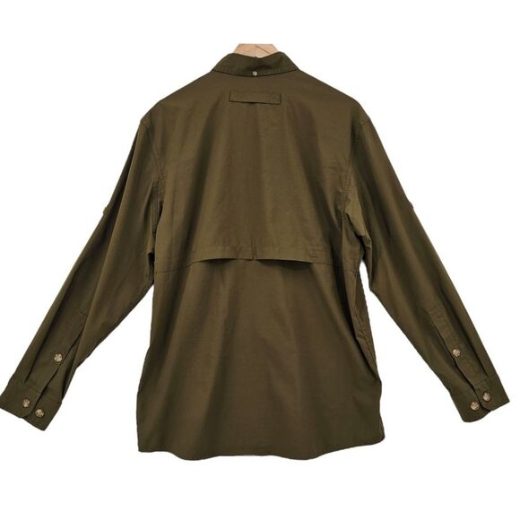 Duluth Trading Company Mens M Olive Action Standard Fit Long Sleeve Shirt - Picture 3 of 10